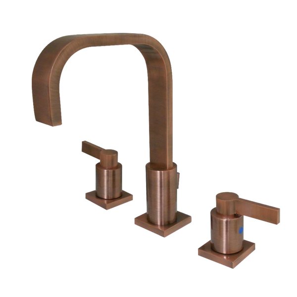 Fauceture FSC896NDLAC NuvoFusion Widespread Bathroom Faucet, Antique Copper FSC896NDLAC